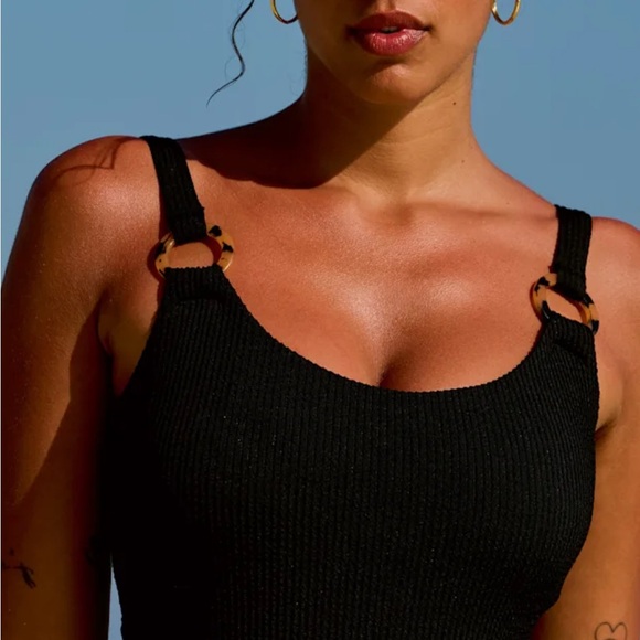 Bravissimo Miami Black swimsuit large 36G/36I (US) NWT no wires, no fasteners!! - Picture 4 of 9